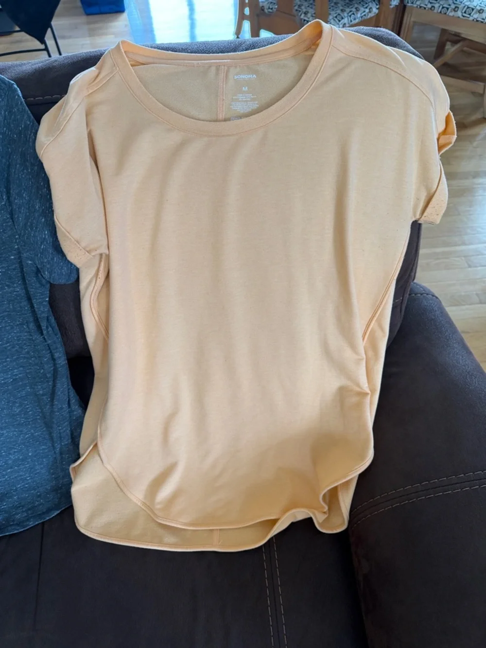 Sonoma Womens Short Sleeve Tees - Gray & Peach - Picture 4 of 5